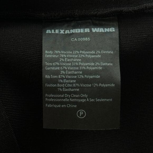 Alexander Wang Mock Neck Button Down Sweater Top Black Size Medium NWT - Picture 9 of 9